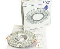 Светильник с подсветкой GU5.3 MR16 CD938 прозрачный хром