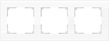Веркель Рамка на 3 поста (белый/стекло) WL01-Frame-03