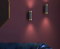 Бра MRL 1016 Poli черный/золото сн/пр