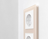 Веркель Рамка на 2 поста (айвори Acrylic) W0022743