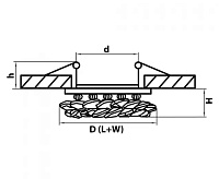 Светильник встраиваемый 030302 ONORA MR16 золото/прозрачный