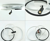 Накладной светильник "IRUMA" 80W 3R1DL-RC-510x400x65--WHITE/BLACK/WHITE--220V-IP20