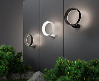 Настенный светодиодный светильник 1710 TECHNO Ringf черный IP54