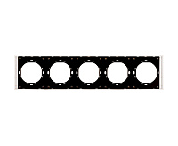 Мия Рамка 5 постов, белая магнолия, PFR00-3005-01