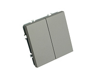 Эмили Переключатель перекрестный 2кл, платиново-серый RSW10-5111-10