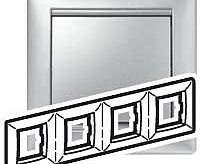 Valena Рамка 4-ая горизонтальная алюминий 770154