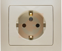 GLOSSA Розетка 1-ая с/з беж GSL000243