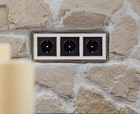 Веркель Рамка на 3 поста (белый/хром) WL17-Frame-03