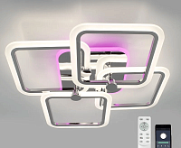 Люстра светодиодная "LIKE RGB" 120W 5Q-APP-560x560x100-CHROME/WHITE-220-IP20