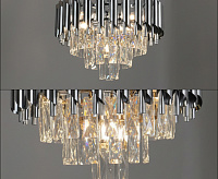 Люстра SANDRA 5хE14-380*870-CHROME/CRYSTAL-220-IP20