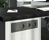 Веркель Рамка на 4 поста (графит матовый) W0041864