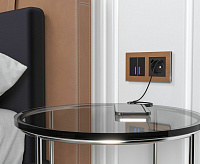 Веркель Сенсорный выключатель 2-кл с подсветкой (черный матовый) W4520008