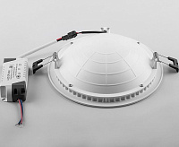 Светильник встраиваемый 12W 4000K белый с серебром AL9070 сн/пр