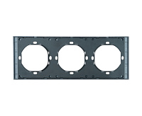Мия Рамка 3 поста, черный бархат, PFR00-3003-05