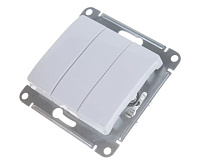 GLOSSA Выключатель 3-кл бел GSL000131 сн/пр