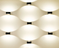 Настенный светодиодный светильник 1549 TECHNO LED BLINC черный IP54 сн/пр