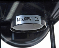 Светильник садово-парковый  60W 230V E27 черный на стену вниз PL200