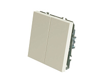 Эмили Переключатель перекрестный 2кл, белый фарфор, RSW10-5111-01