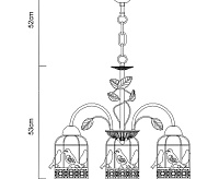 Люстра A5090LM-5WG