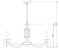 Люстра 60087/8 античная бронза