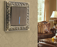 Веркель Клавиша для выключателя c подсветкой (бронзовый) WL12-SW-1G-LED-CP сн/пр