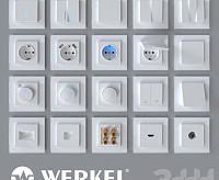 Веркель Выключатель 1-кл с подсветкой (белый) WL01-SW-1G-LED