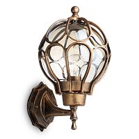 Светильник садово-парковый  60W 230V E27 IP44 черное золото, на стену вверх PL3801