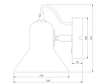 Спот - 20083/1 черный/хром