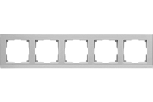 Веркель Рамка на 5 постов (Stark серебряный) W0051806