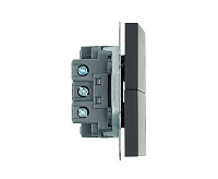 Эмили Выключатель 2кл самовозвратный, черный уголь ,RSW10-5113-05