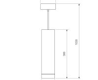 Подвесной LED светильник DLR023 12W 4200К белый матовый