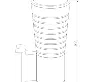 Настенный светодиодный светильник Tube uno белый 1503 TECHNO LED IP54