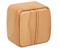 Выключатель 2-клавишный 10А EKF EGV10-023-30 сн/пр