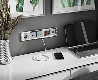 Веркель Акустическая розетка (серебряный) WL06-AUDIOx4