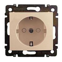 Valena Розетка 1-ная с/з с с/ш сл кость 774321 сн/пр