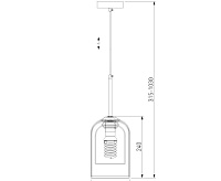Подвесной светильник 50228/1 дымчатый сн/пр