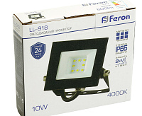 Прожектор светодиодный  10W 4000K IP65 черный LL-918