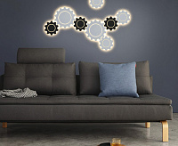 Бра MRL 1095 Gear M LED белый сн/пр