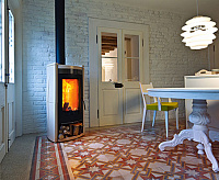 Печь-камин MCZ Quasar Ceramica Sea Blue