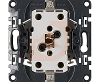 Valena ALLURE Розетка 2-ная с/з с/ш c лиц панелью безвинт зажимы бел 753726