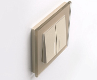 Веркель Рамка на 1 пост (шампань/стекло) WL01-Frame-01/W0011111