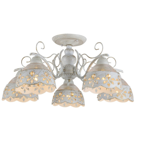 Люстра потолочная RAVENNA белый с патиной REV Ritter 52513 4