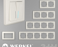 Веркель Рамка на 4 поста (перламутровый) WL12-Frame-04