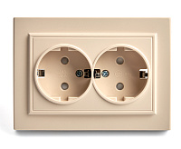 Эрна Розетка 2-ая с/з в сборе слоновая кость PST16-9014-02