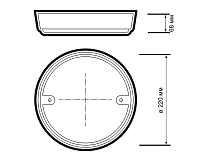 Накладной светильник PBH - PC8-RA 18W 4000K черный IP65&nbsp;&nbsp;Jazzway