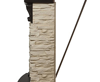 Портал Torre 25U (угловой) камень слоновая кость, шпон темный дуб