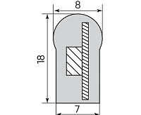 Лента светодиодная,77SMD(5050)/м 8Вт/м 220V IP67, RGB LS720 