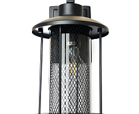 Светильник садово-парковый  60W 230V E27 IP44 черный, на стену вниз PL721