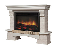 Портал Pietra 25S камень белый шпон беленый дуб