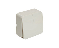 София Выключатель 2-кл белый IP20 MSW10-20-01